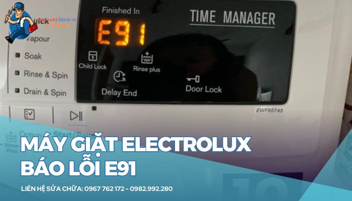 Máy giặt Electrolux báo lỗi e91