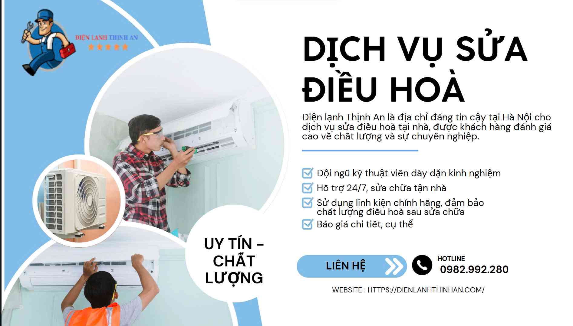 Dịch vụ sửa điều hoà uy tín, chuyên nghiệp tại Hà Nội
